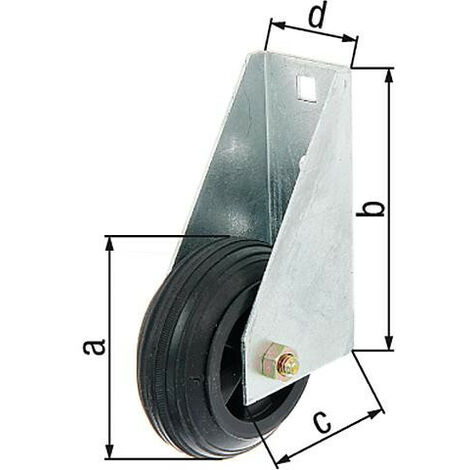 Galet de roulement pour porte lourde 80 mm – Acier galvanisé – Charge max. 50 kg – Installation facile pour divers systèmes – Alberts