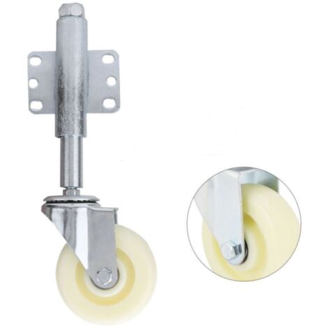 Roue de portail en Nylon de 4 pouces, roulette pivotante à ressort, capacité de charge robuste de 110lb