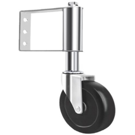 Roue de Portail Robuste 100mm Roulettes à Ressort Roulettes Pivotantes Roue de Portail pour Portail en Bois et Clôture Capacité 100 Kg (Argent)