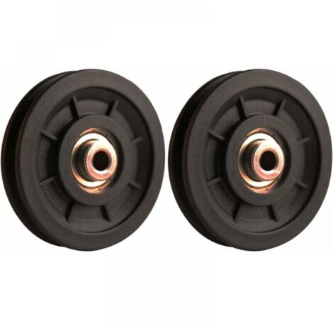 Roue de poulie nylon 90 mm – Capacité de charge 500kg – Pour équipements de fitness et systèmes de porte – Installation facile