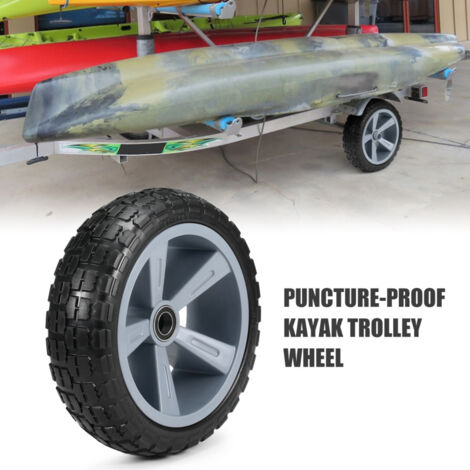 Roue de rechange increvable de 10 pouces pour chariot de kayak ou canoë.