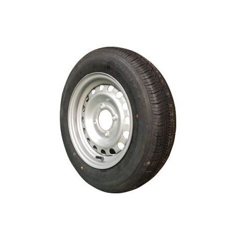 Roue de remorque 145/80 R 13 – 4 trous 115 mm – Déport 0 mm – Charge maximale 387 Kg – Tubeless pour remorques légères