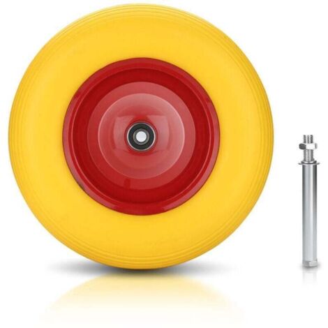 Roue de secours. Roue de diable. Jante en , XU,métal. Caoutchouc plein 4.80 / 4.00-8 390 mm, produit qualité supérieure, durable et fiable, matériaux sélectionnés , satisfaction garantie - K