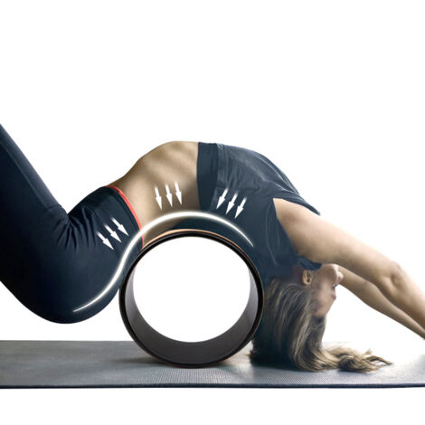Roue de Yoga Professionnelle en TPE avec Lotus Bouddha pour Pilates, Entraînement du Dos et Gym