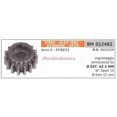 Roue dentée automotrice gauche EMAK tondeuse série G 012462