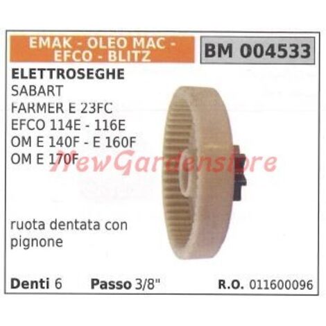Roue dentée avec pignon EMAK pour tronçonneuse SABART OM E 140F 004533