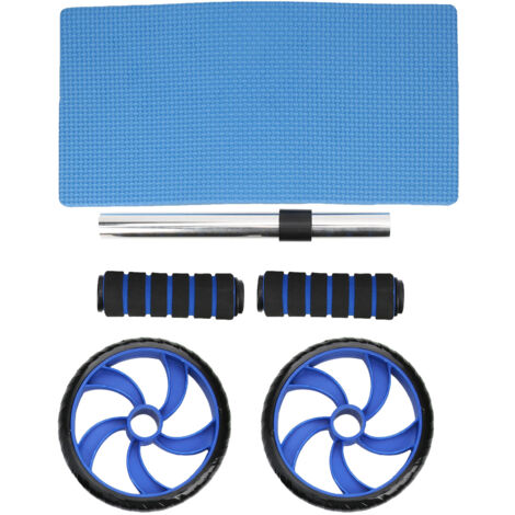 Roue d'exercice abdominal silencieuse avec coussinets de genou pour entraînement fitness