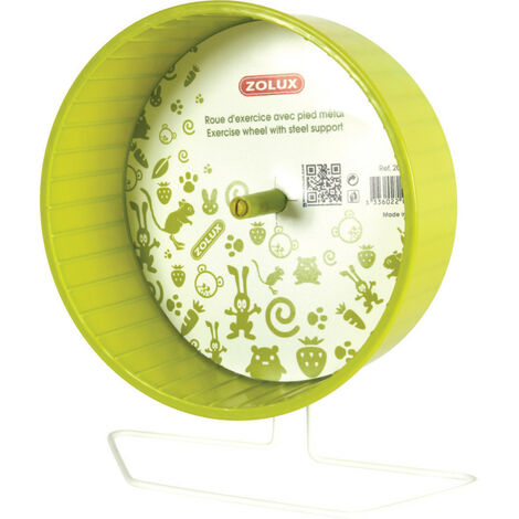 Roue d'exercice pied métal, ø20 cm, vert anis, pour rongeurs. - zolux - Vert