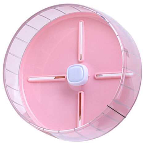 Roue d'exercice rose de 20 cm (7,9 pouces) pour hamster, silencieuse et idéale pour les petits animaux de compagnie. Convient également pour la cage à hamster.