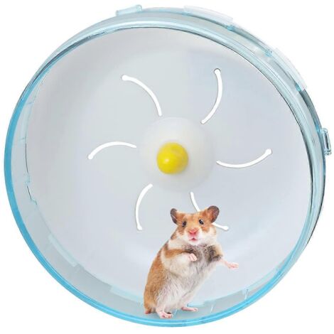 Roue d'exercice silencieuse de 18 cm pour hamster nain, accessoire pour cage.