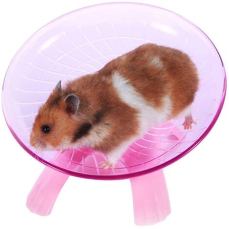 Roue d'exercice silencieuse en forme de soucoupe volante pour hamster, gerbille, rat, souris, hérisson et autres petits animaux