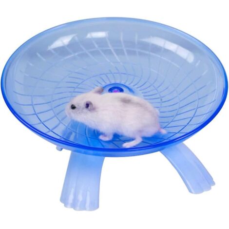 Roue d'exercice silencieuse en forme de soucoupe volante pour hamster, gerbille, rat, souris, hérisson et autres petits animaux