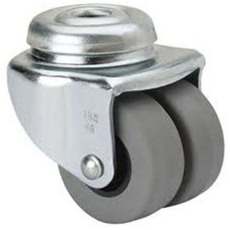 Roue double 40 mm zinguée à boulon traversant 3.0014