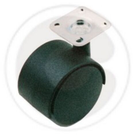 roue double en nylon avec plaque 30 mm pour les meubles mobiles