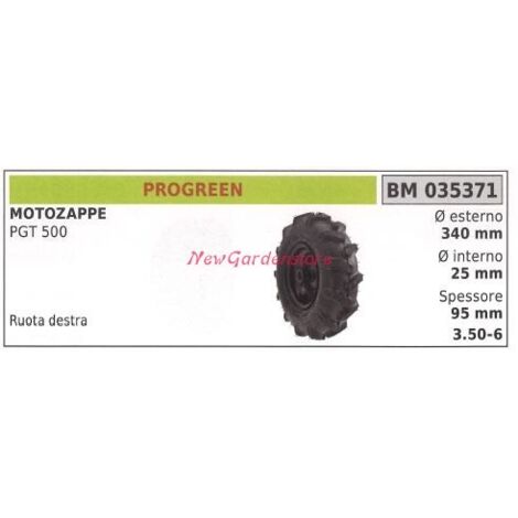 Roue droite du motoculteur PROGREEN PGT 500 035371