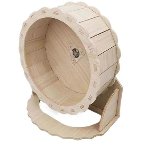 Roue en bois pour hamster, jouet d'exercice pour hamster, soucoupe silencieuse