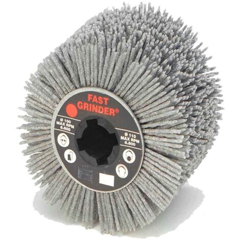 Roue en fil de nylon pour satineuse 100x100x 191 mm grain 80