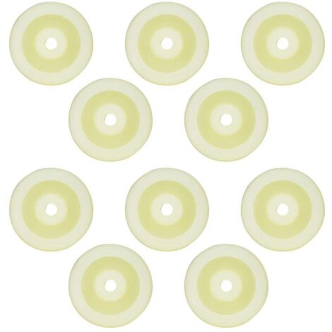 Roue en nylon, 10pcs Roue à poulie ronde, Rouleau à poulie en nylon, Rouleau à roulette en nylon de 2,5 pouces, Charge maximale de 25 kg, pour petite voiture plate, Roue assortie