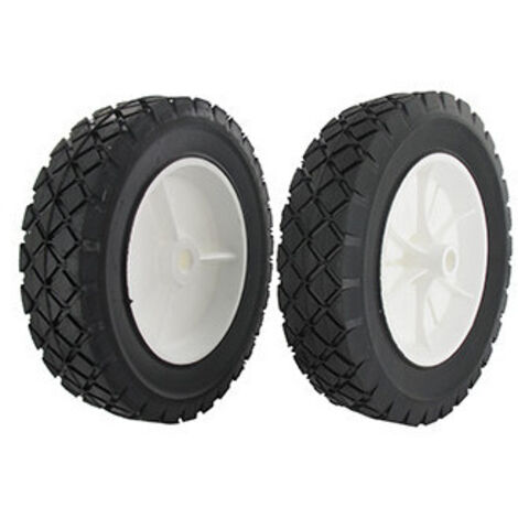 Roue en plastique à moyeu déporté universelle - Ø: ext: 203mm, alésage: 12,7mm - Largeur: 38mm - Lon
