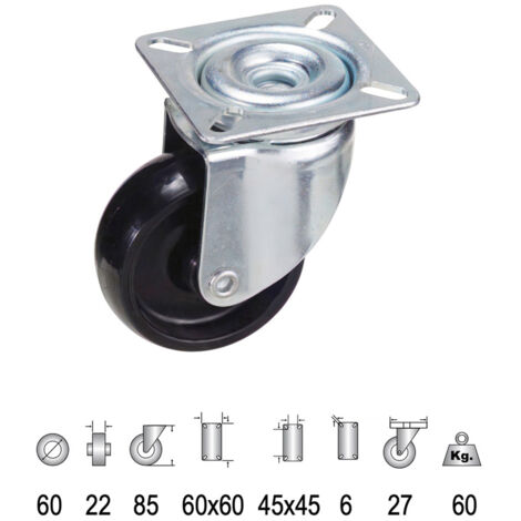Roue en polyamide Pg 60X25 324103 Tr