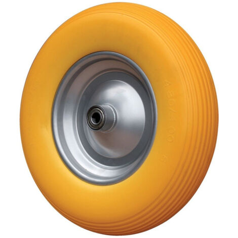 Roue entirement mousse 400/100 roulements  billes et axe 17 mm