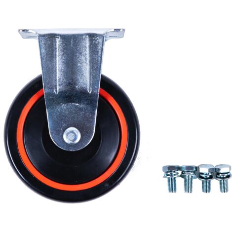 Roue fixe avec vis, h=154 mm, l=568 mm et p=398 mm