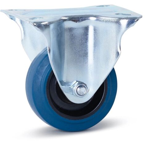 Roue fixe - MESO - Caoutchouc élastique bleu - 80mm - 100kg