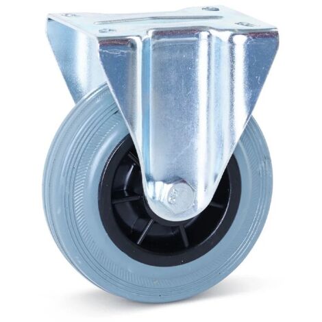 Roue fixe - MESO - Caoutchouc gris - 125mm - Sans trace - 120kg