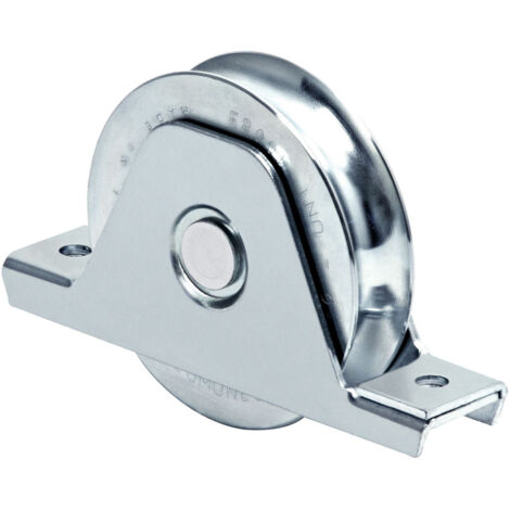 Roue galvanisée avec support interne et gorge semi-limite pour les portes coulissantes Ø 120 mm - Supporto 37 mm - Portata 220 kg