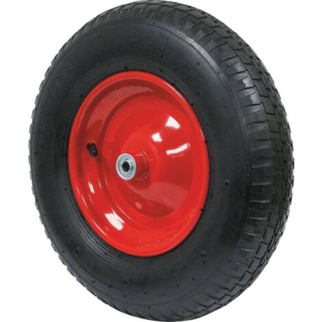 Roue gonflable 400x100mm alésage 12mm moyeu 98mm 150kg - pour brouette - 26317