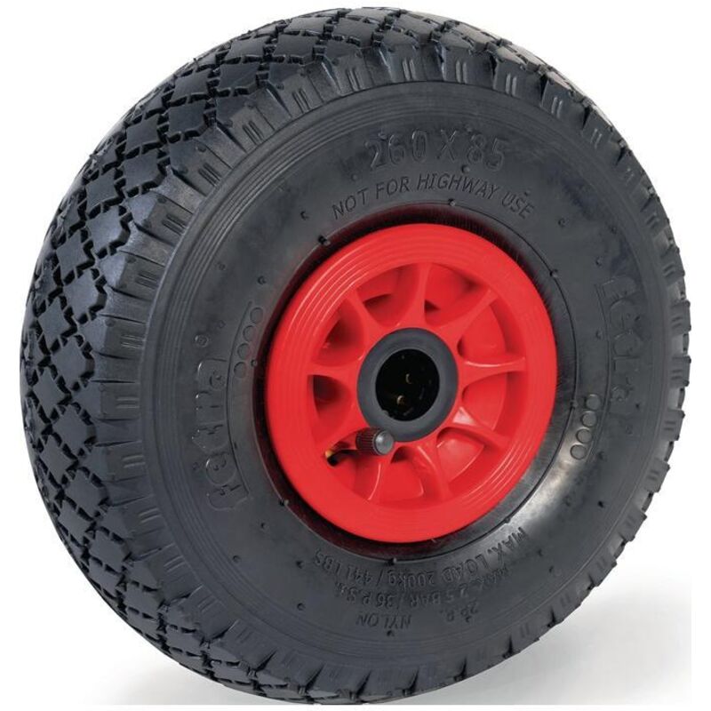 Fetra - Roue gonflable 70107 d. de la roue 260 mm cap. charge 200 kg roue de rechange Bloc 2 pr roulements