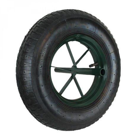 Roue gonflable pour brouette 36.5 x 8 cm - Axe 20 mm - Linxor