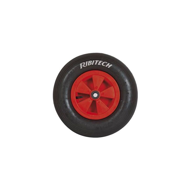 Roue gonflable pour chariot brouette remorque 400x105 mm axe 25 mm