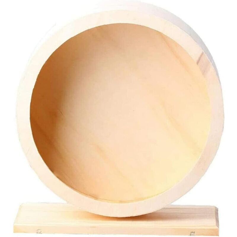 Roue Hamster, Roue Hamster Silencieux Roue Bois Hamster Roue pour gerbilles Chinchillas Roue pour Petit Rongeur (S)