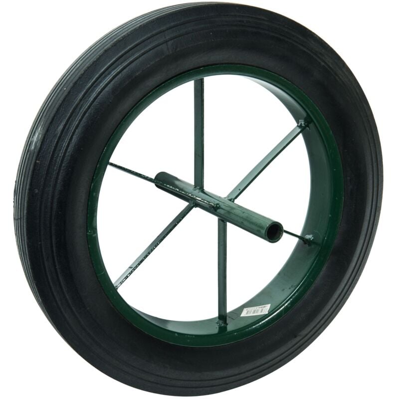 Roue increvable 15'' 385 x 66 Pneu dur et axe 20mm