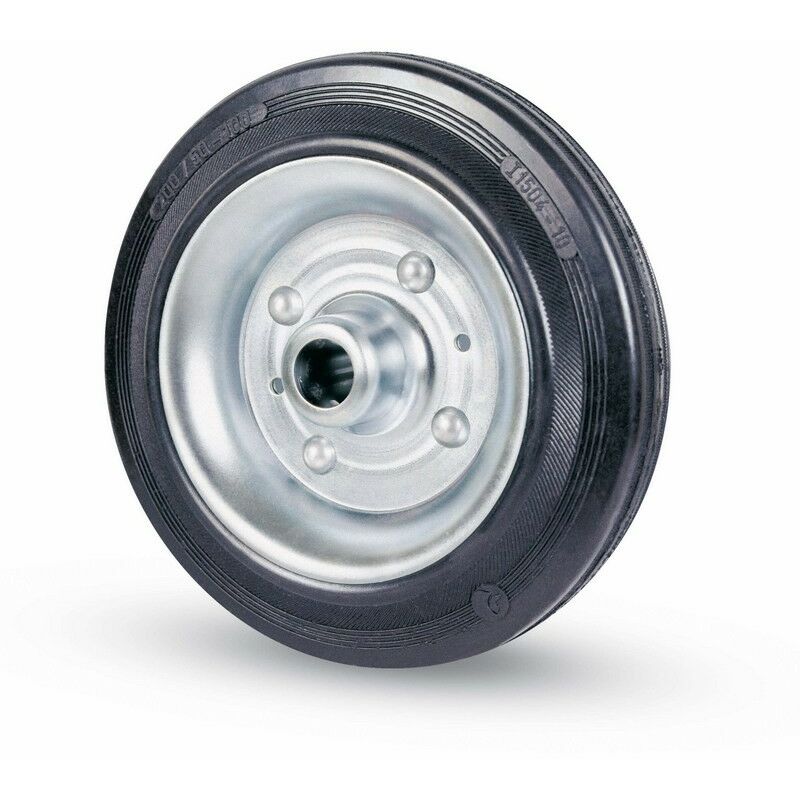 Roue industrielle d.100x30 en caoutchouc avec roulement à rouleaux - Salon