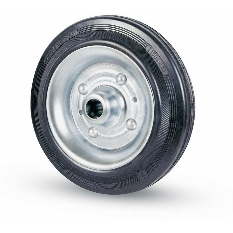 Roue industrielle d.125x38 en caoutchouc avec roulement à rouleaux - Salon