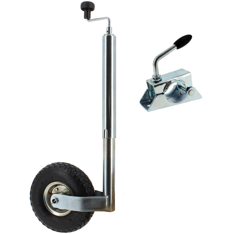 Gt Market - Roue jockey ø 48 mm avec collier de fixation - Charge 150 kg