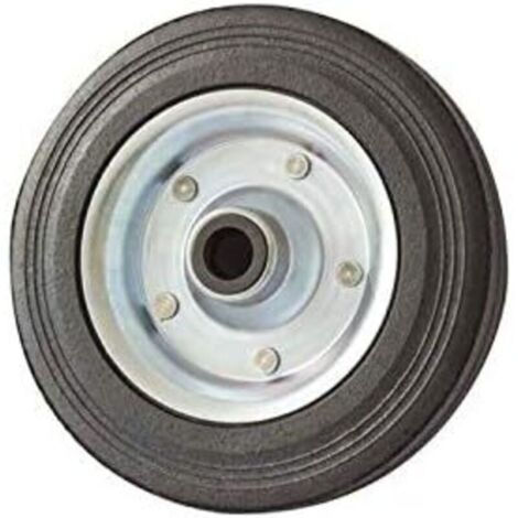 Roue Jockey de Remorque 200x50 mm - Winterhoff ST 48-200 VB – Moyeu 58 mm, Alésage 20 mm, Roue de Support en Caoutchouc Résistant