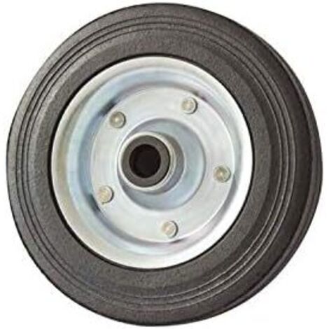 Roue Jockey de Remorque 200x50 mm - Winterhoff ST 48-200 VB – Moyeu 58 mm, Alésage 20 mm, Roue de Support en Caoutchouc Résistant