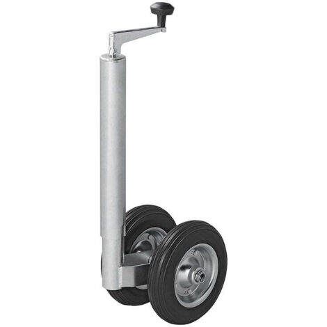 Roue jockey double 48 mm avec pneus pu pleins 200 x 50 mm