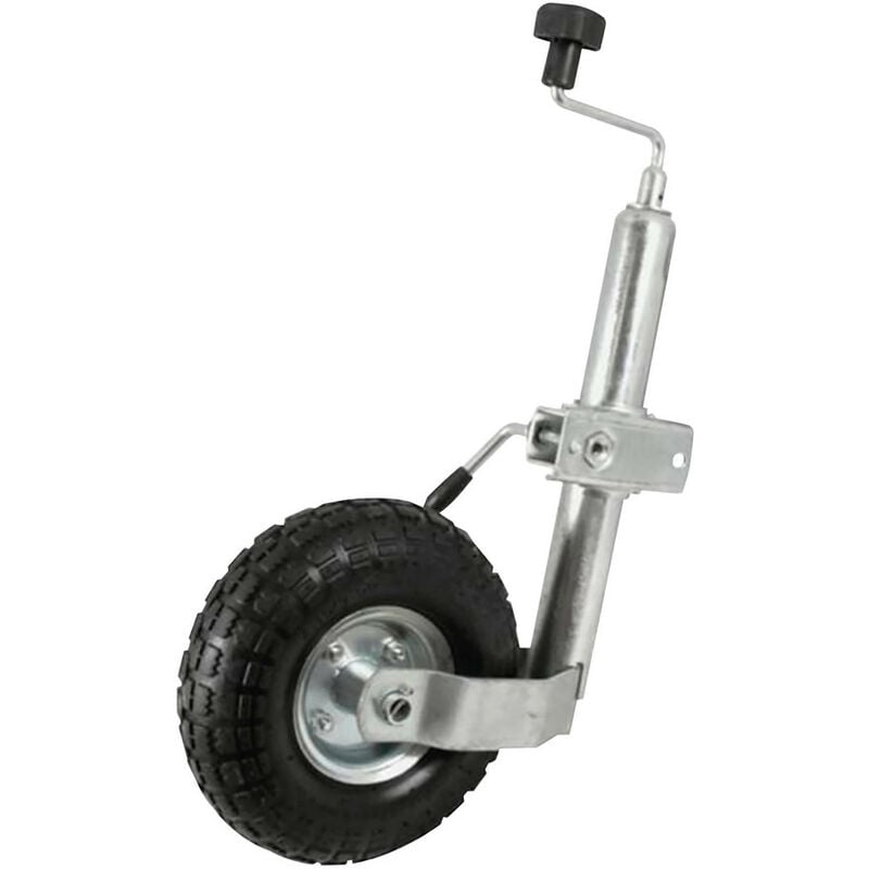 Roue jockey gonflable + bride de fixation 48 mm