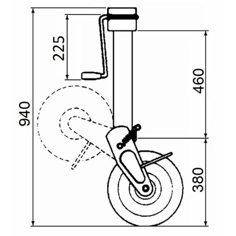 Acheter Roue jockey gonflable à prix favorables – 620307 ProLux