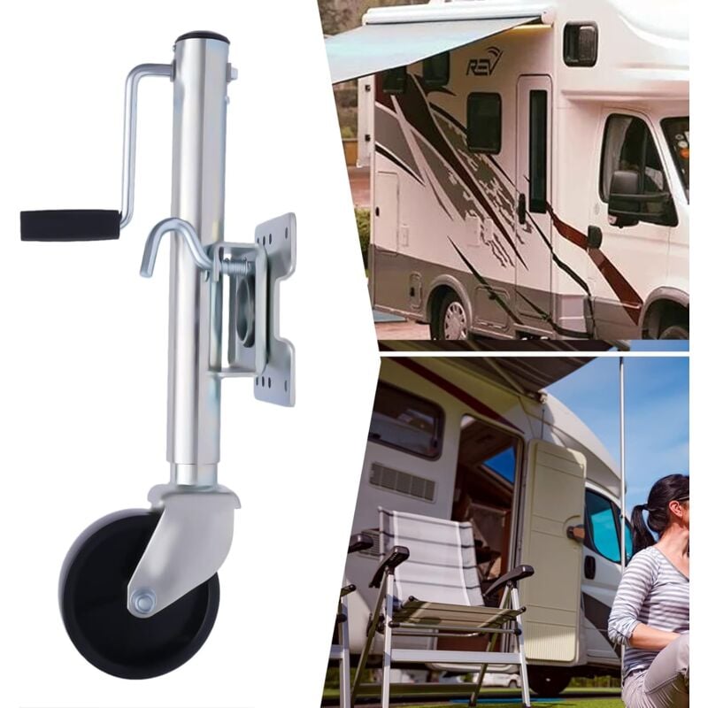 Roue pour remorque, 1200 lb, roue articulée, languette, roues stabilisatrices, remorque à plier, charge lourde, remorque pour remorque de caravane