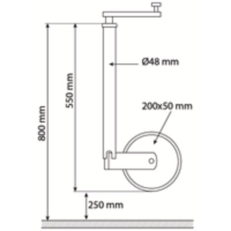 Roue jockey roue acier diametre 48 150kgs ALKO - 18025