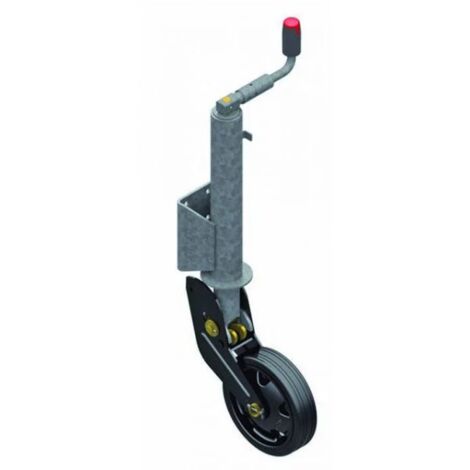 Roue jockey semi-automatique 60mm pour remorque – Charge 800kg – Acier et caoutchouc – Ajustement facile – 18032 – Al-Ko - 800kgs
