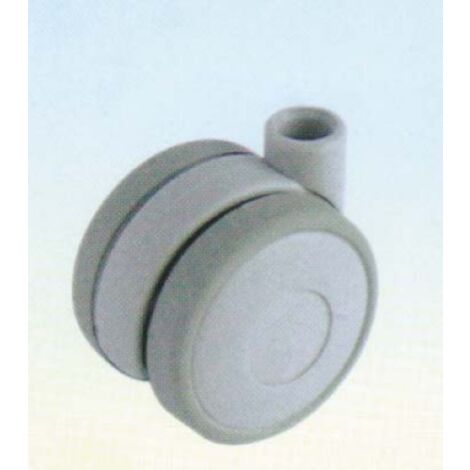 roue jumelA e en nylon gris avec plaque 40 mm pour les meubles Sirio