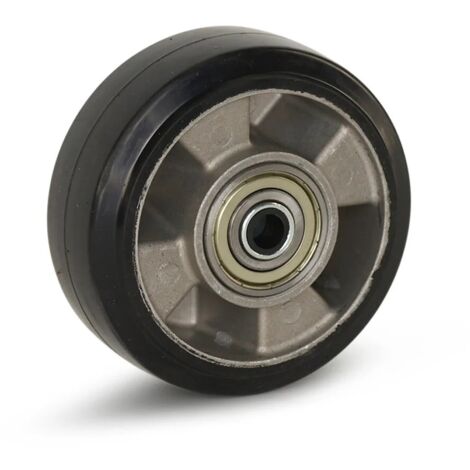 Roue libre - MESO - Caoutchouc élastique noir - 125mm - 300kg