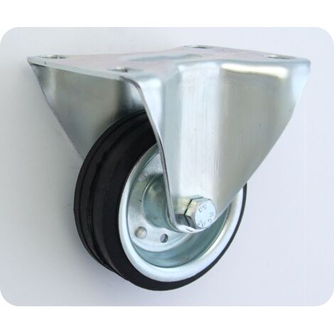 ROUE MÉTAL-CAOUTCHOUC 80MM BOÎTIER FIXE 4 - KL080 STA