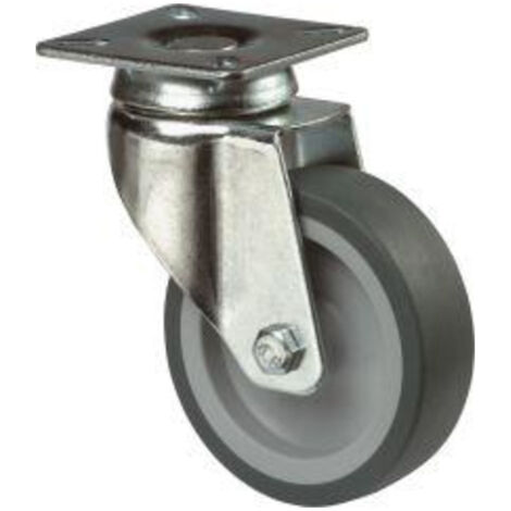Roue pivotante 100 mm LGG1 acier ou roue en caoutchouc galvanis'Š¢